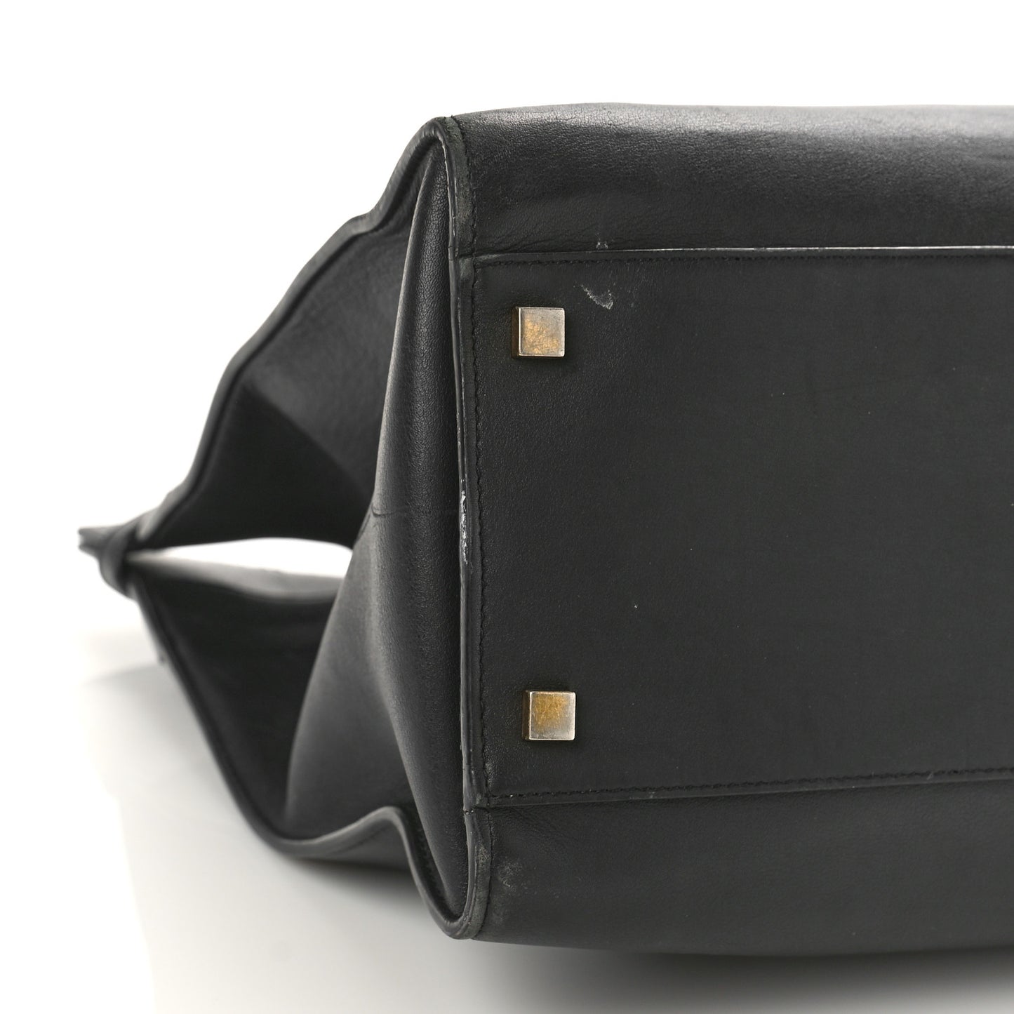 Calfskin Large Manhattan Shopper Tote Black