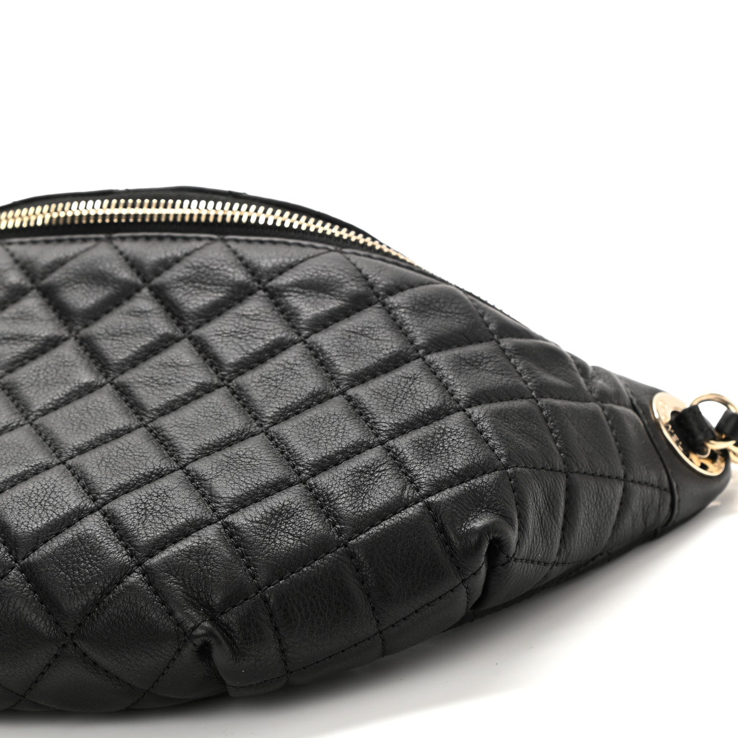 Chanel Calfskin Quilted Banane Waist Bag Fanny Pack Black 5 of 10