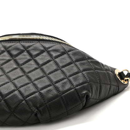 Chanel Calfskin Quilted Banane Waist Bag Fanny Pack Black 5 of 10