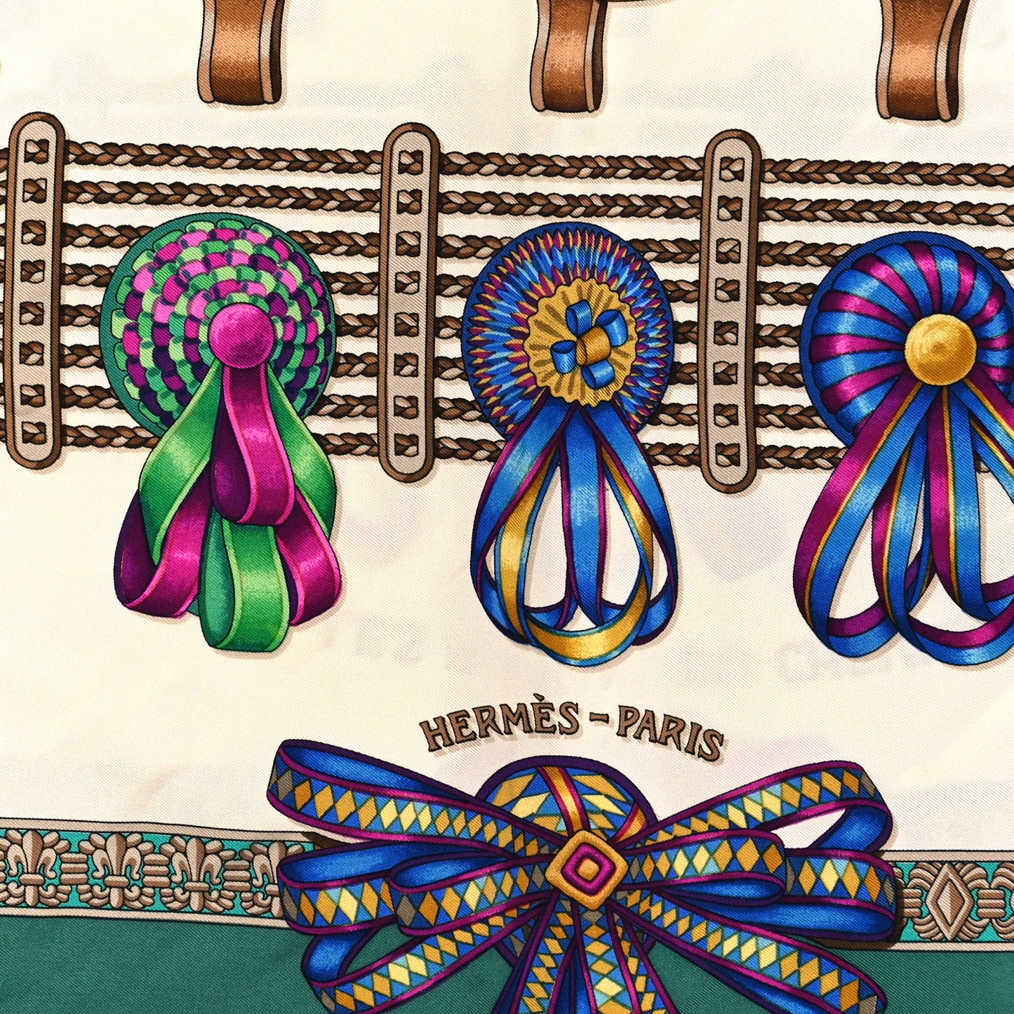 Silk Les Rubans Du Cheval Scarf 90