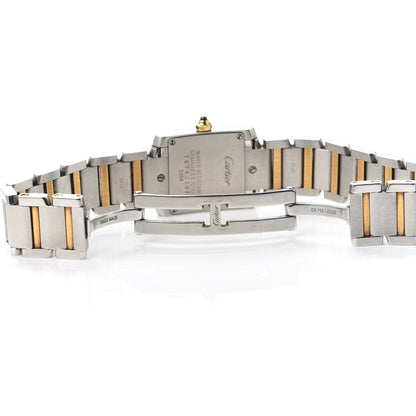 Cartier Stainless Steel 18K Yellow Gold 20mm Tank Francaise Quartz Watch 6 of 6