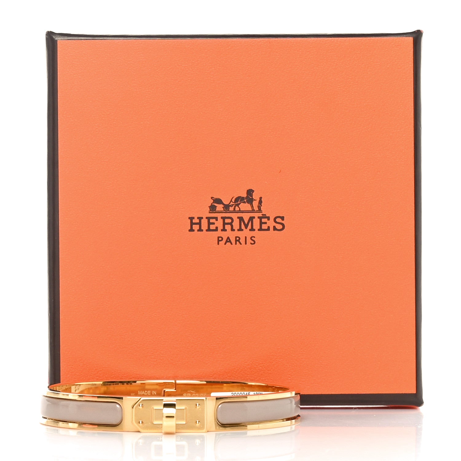 Hermes Enamel Mini Clic Kelly Bracelet GM Marron Glace 5 of 5