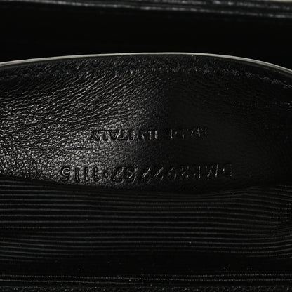 Saint Laurent Sheepskin Matelasse Chevron Monogram Medium College Bag Black 8 of 12