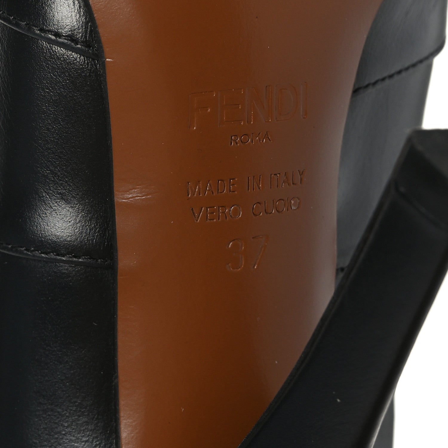 Fendi Vitello Lucido Stretch Fabric Striped Rockoko 105mm Sock Boots 37 Black 6 of 6