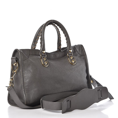 Balenciaga Chevre Gold Metallic Edge Hardware S City Gris Acier 4 of 20