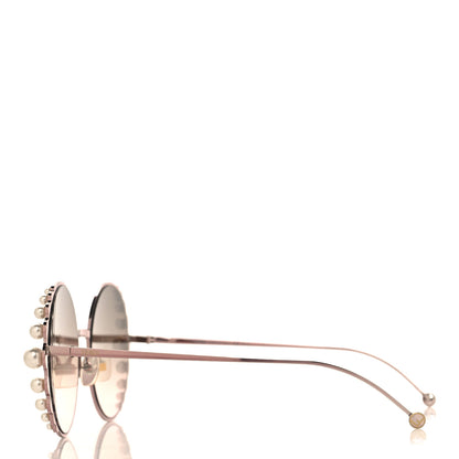 Fendi Metal Dots Round Sunglasses FF 0259/S Rose Gold 3 of 6