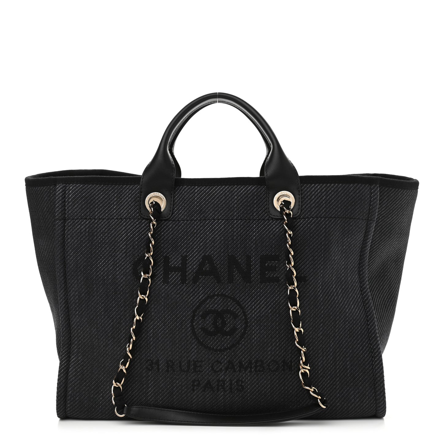 Mixed Fibers Medium Deauville Tote Black
