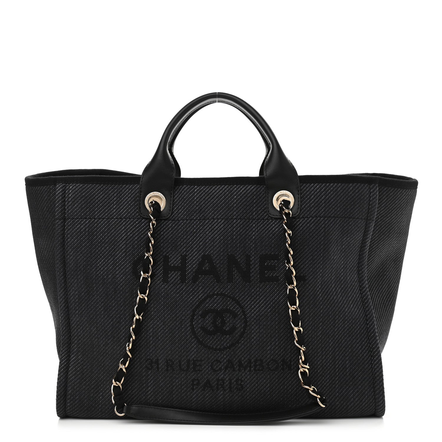 Chanel Mixed Fibers Medium Deauville Tote Black 1 of 9
