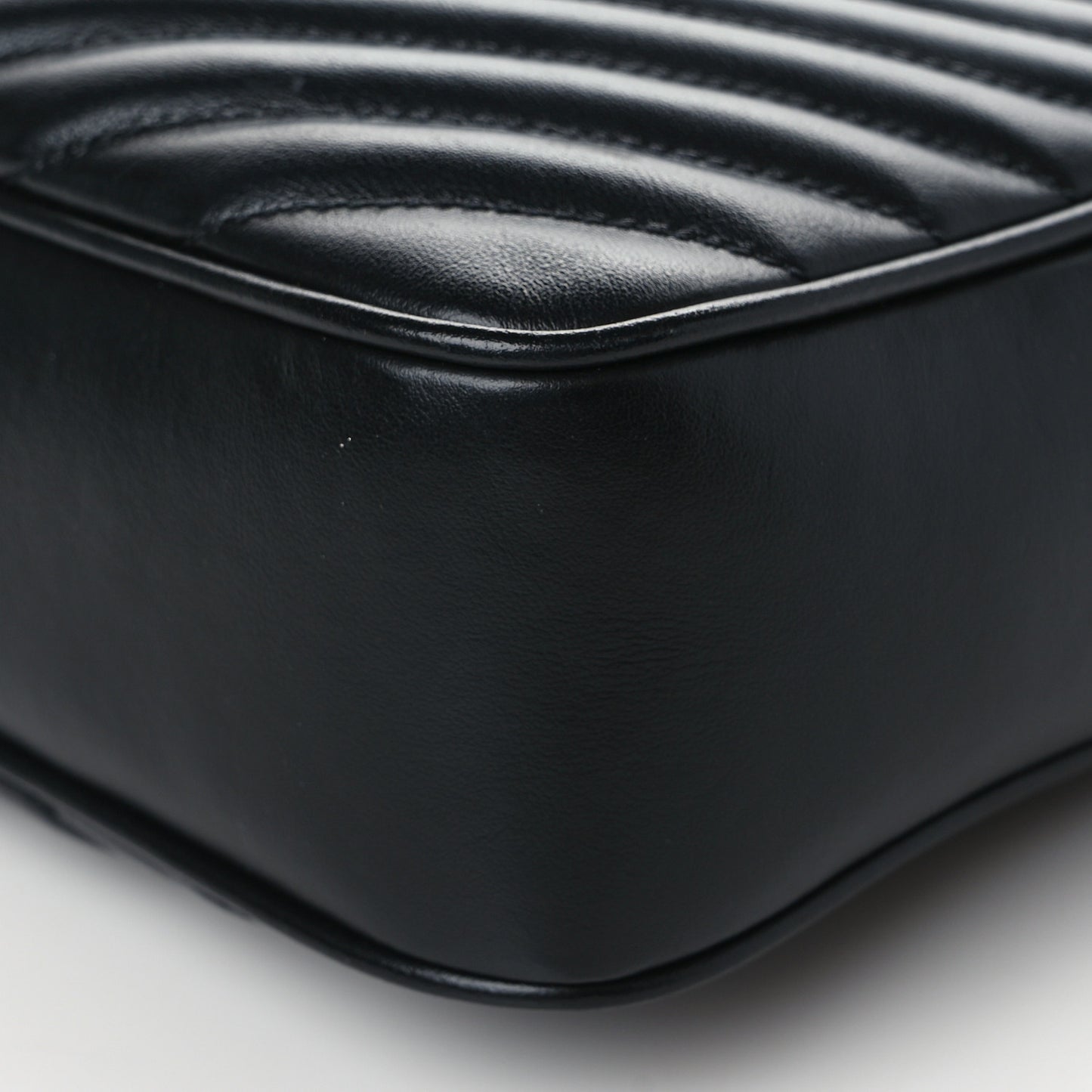 Calfskin Matelasse Monogram Monochrome Lou Camera Bag Black