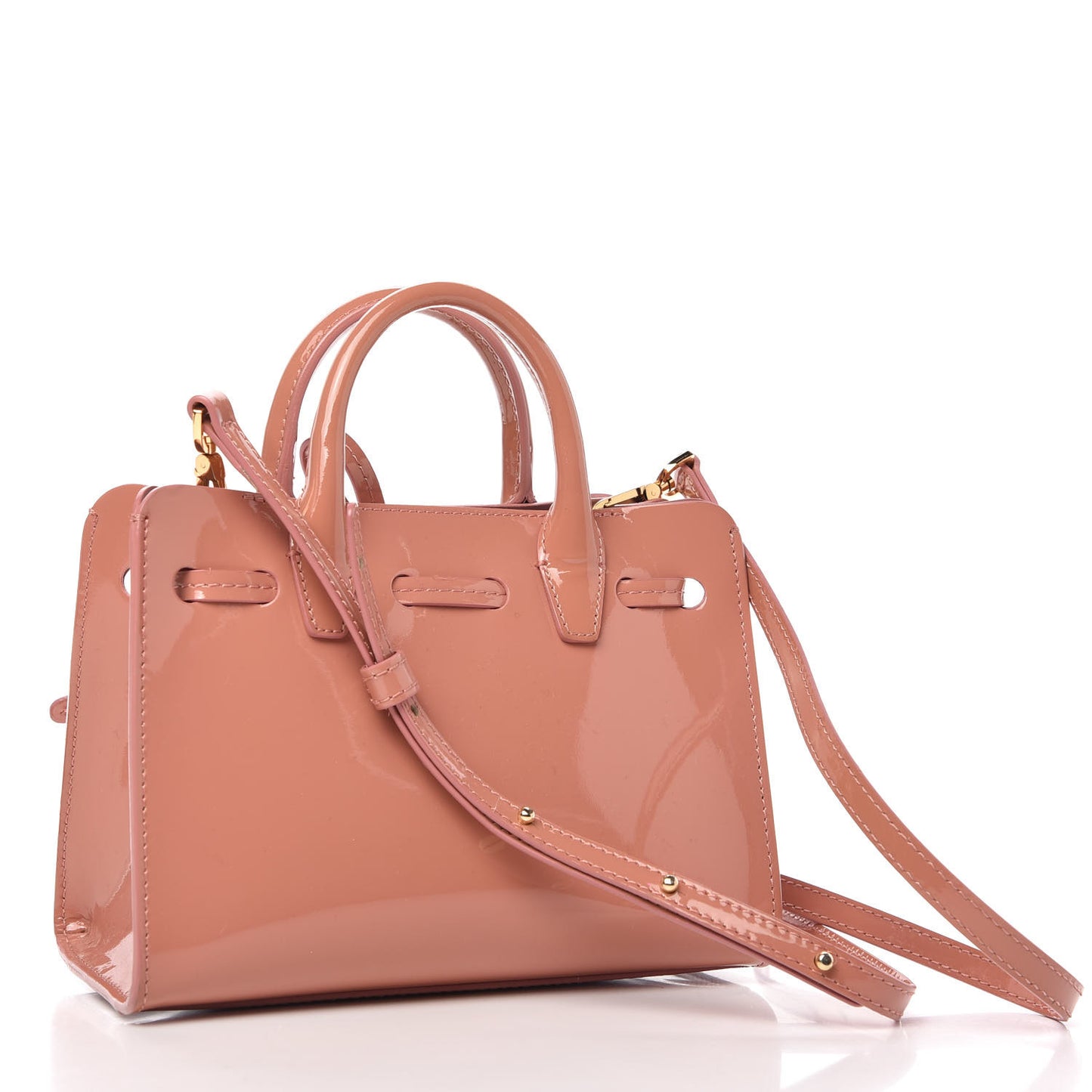 Patent Mini Mini Sun Bag Blush