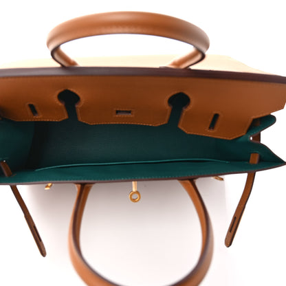 Hermes Epsom Horseshoe Birkin Sellier 30 Gold Malachite 5 of 8