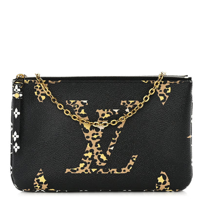 Louis Vuitton Monogram Giant Jungle Pochette Double Zip Black 1 of 12