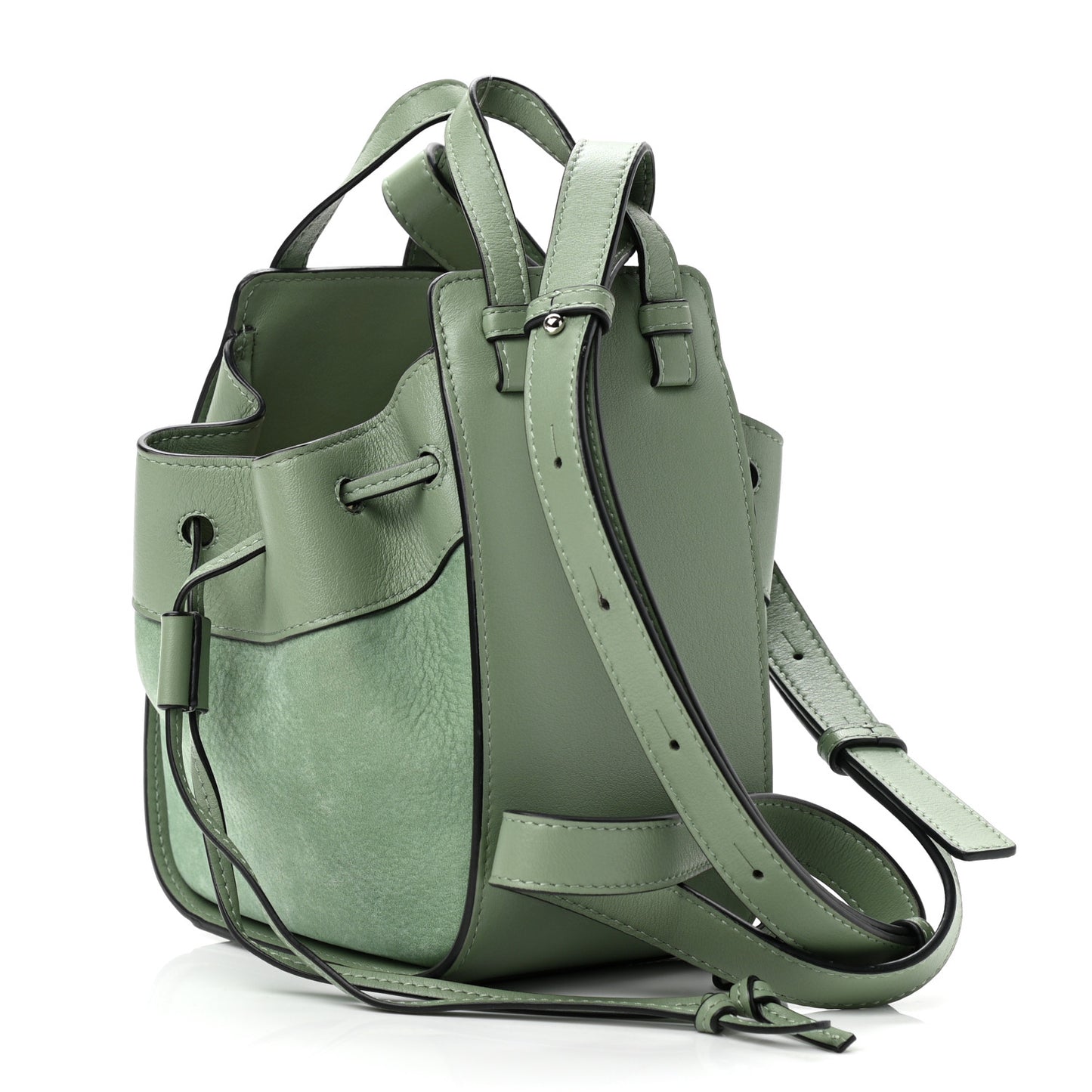 Calfskin Nubuck Mini Hammock Shoulder Bag Light Green