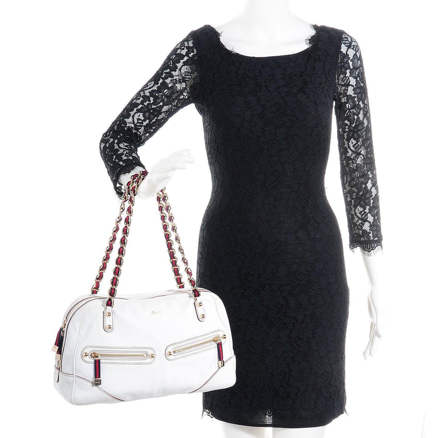 Leather Capri Large Bowler White