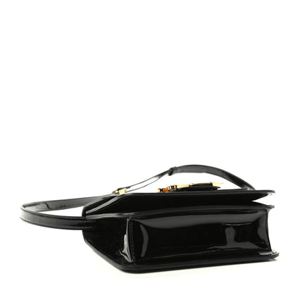 Fendi Vitello Vernice Mou Karligraphy Crossbody Bag Black 4 of 9