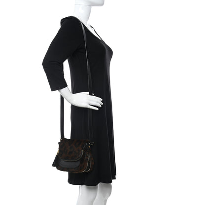 Tom Ford Calfskin Calf Hair Leopard Print Mini Jennifer Crossbody Bag Brown Black 2 of 7