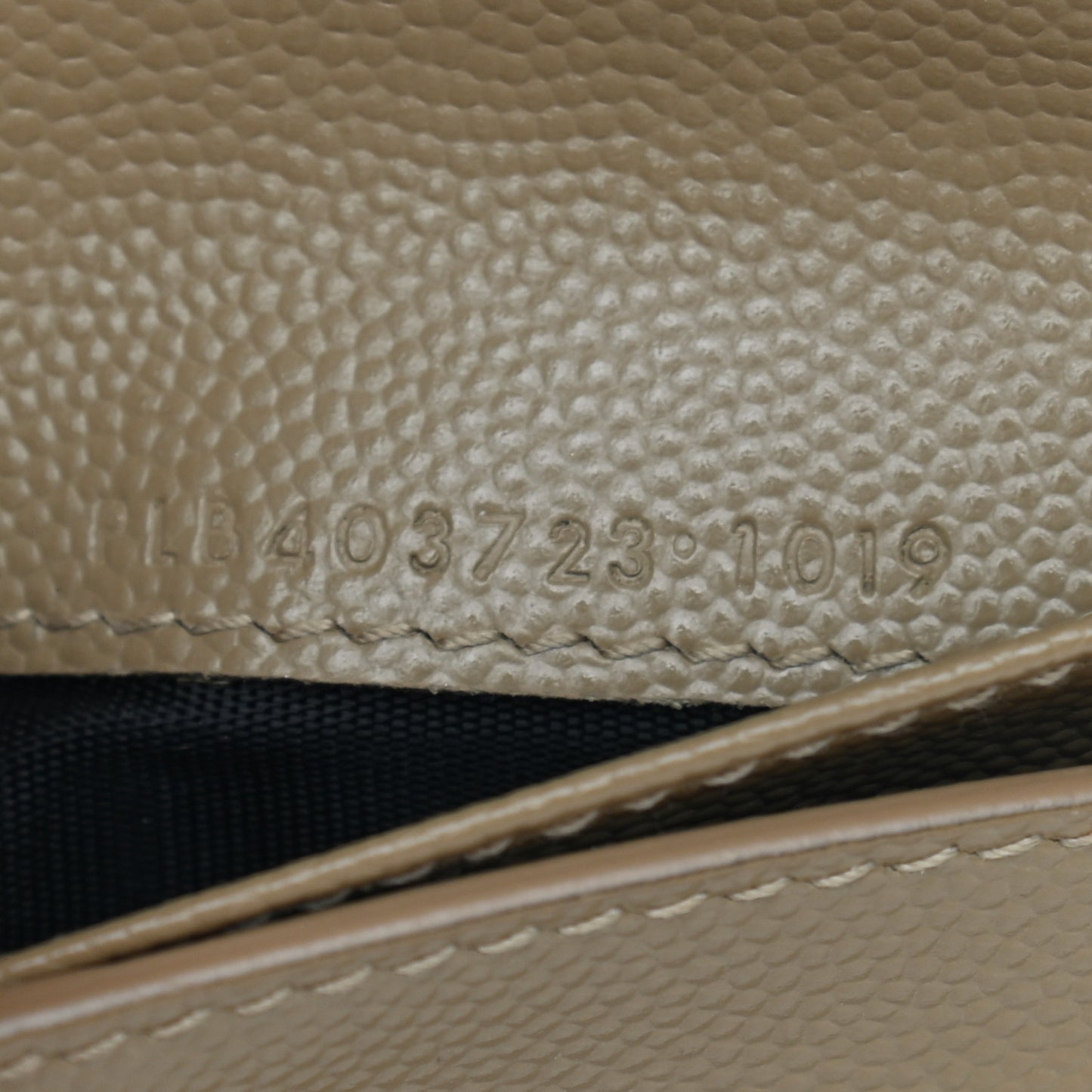 Grain De Poudre Matelasse Chevron Monogram Compact Zip Around Wallet Dark Latte