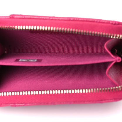 Chanel Caviar Quilted Zip Card Holder Fuchsia 5 of 8