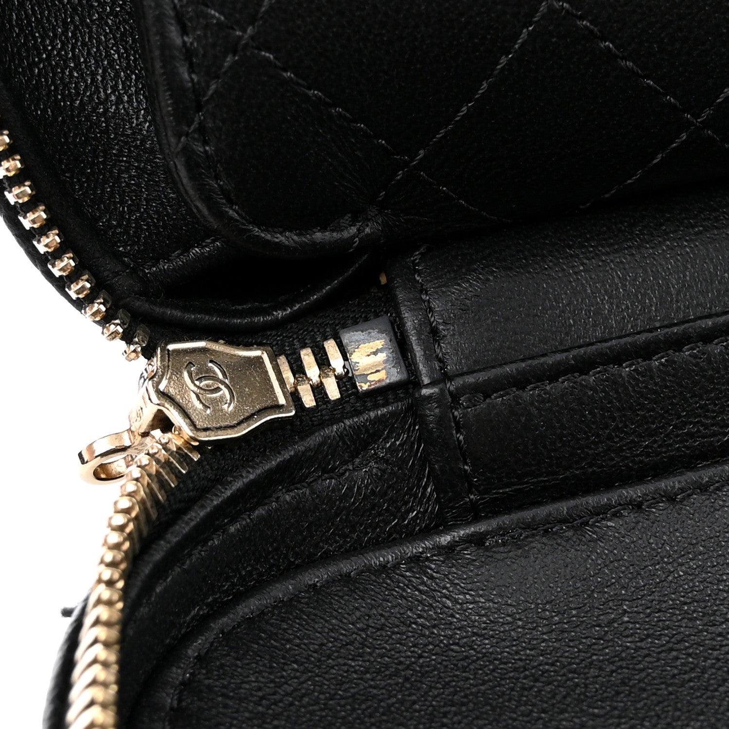 Chanel Caviar Quilted Large CC Filigree Vanity Case Black 12 of 13