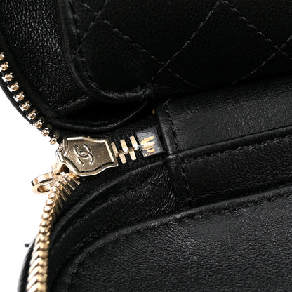 Chanel Caviar Quilted Large CC Filigree Vanity Case Black 12 of 13