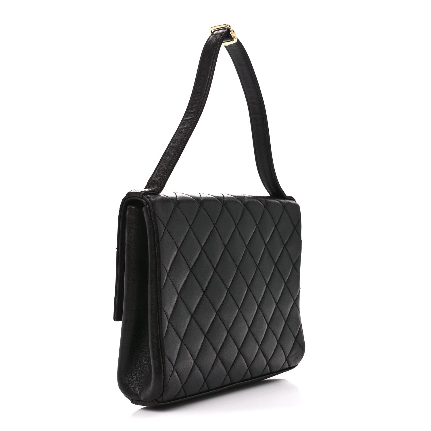 Chanel Lambskin Quilted CC Flap Shoulder Bag Black 3 of 12