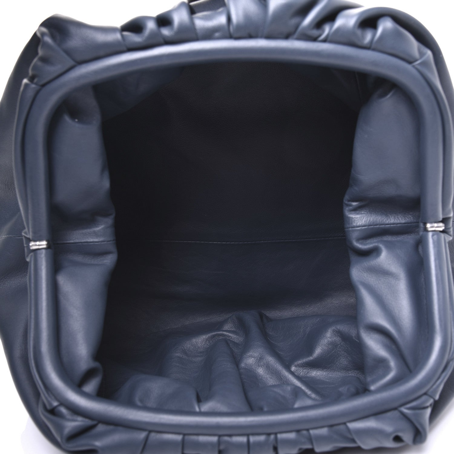 Bottega Veneta Smooth Butter Calf The Pouch Oversized Clutch Deep Blue 5 of 11