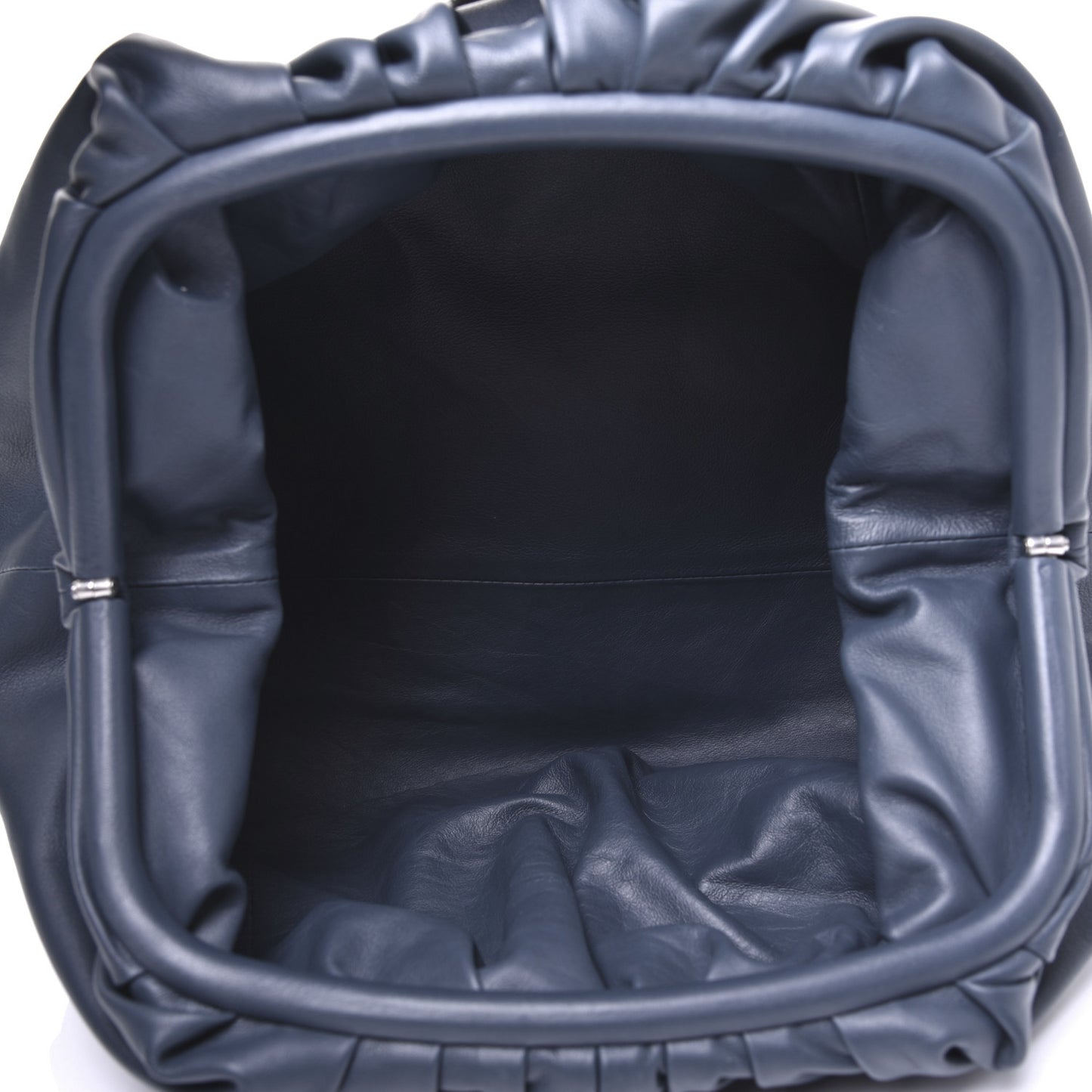 Smooth Butter Calf The Pouch Oversized Clutch Deep Blue