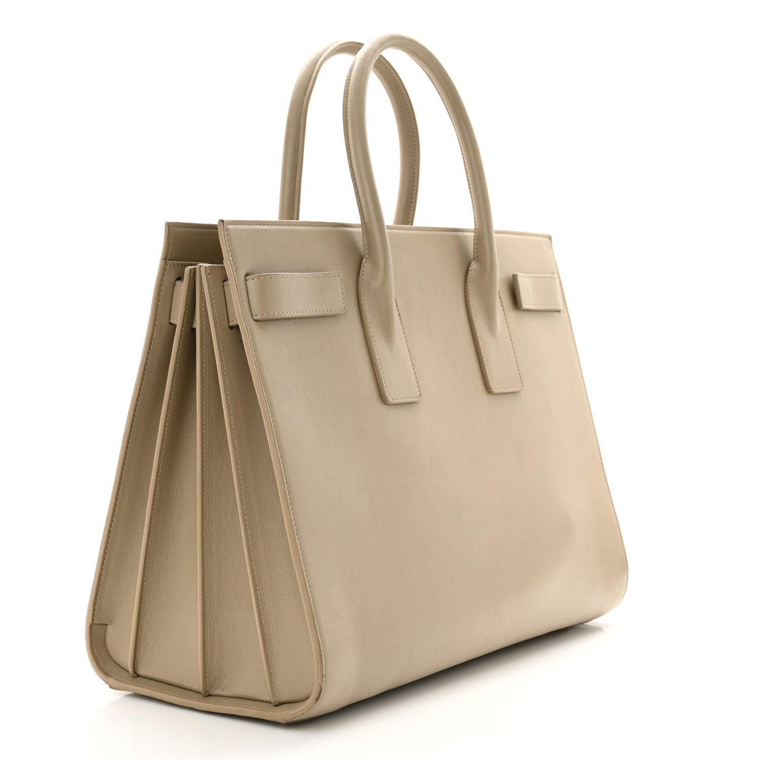 Saint Laurent Calfskin Large Sac de Jour Carryall Beige 3 of 16