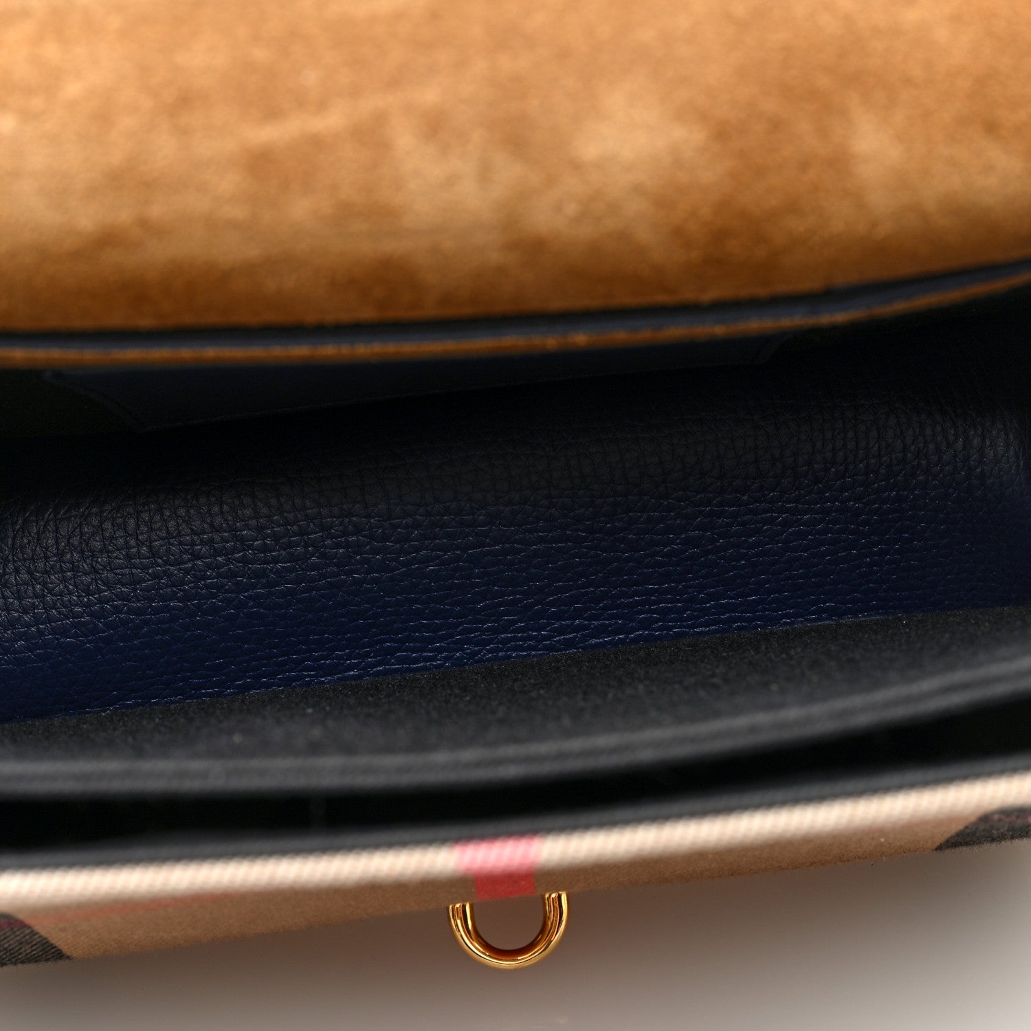 Burberry Derby Calfskin House Check Small Macken Crossbody Bag Regency Blue 5 of 9