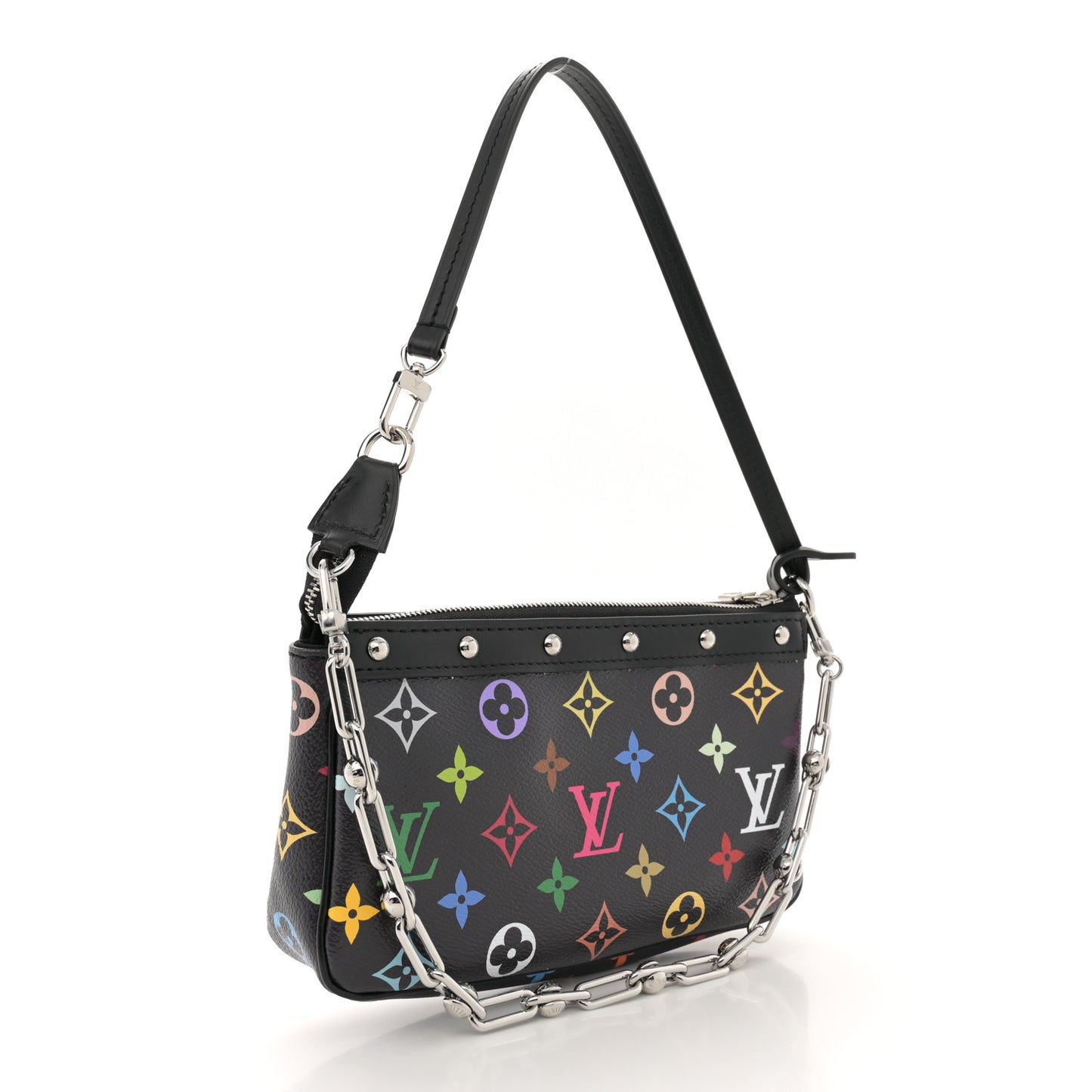 LV X TM Monogram Multicolor Pochette Accessories Black