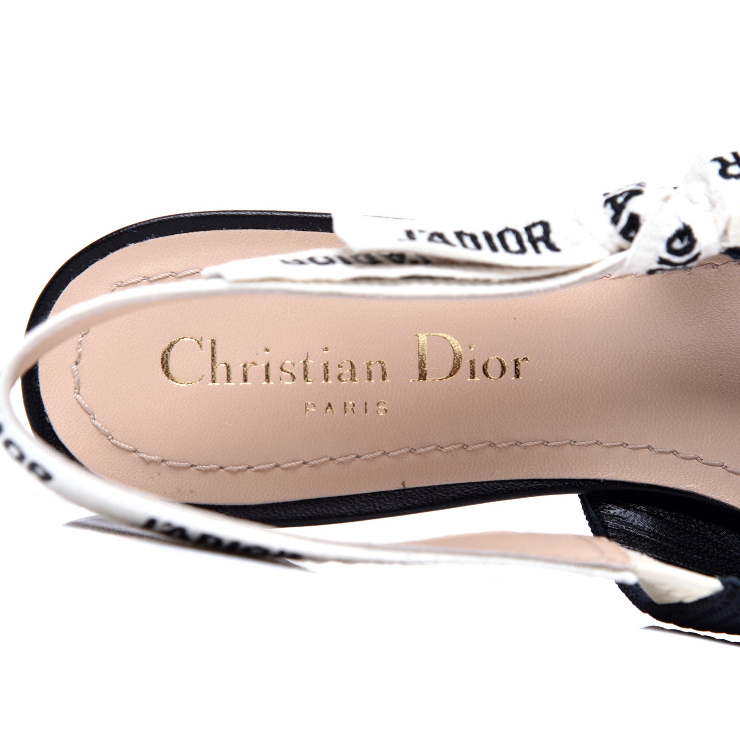 Christian Dior Technical Canvas Ribbon J'Adior Slingback Ballet Flats 38 Black 8 of 11