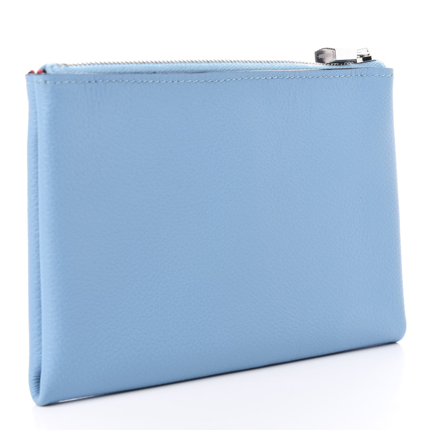 Hermes Evercolor Small Atout Pouch Bleu Du Nord Rouge De Coeur 3 of 8