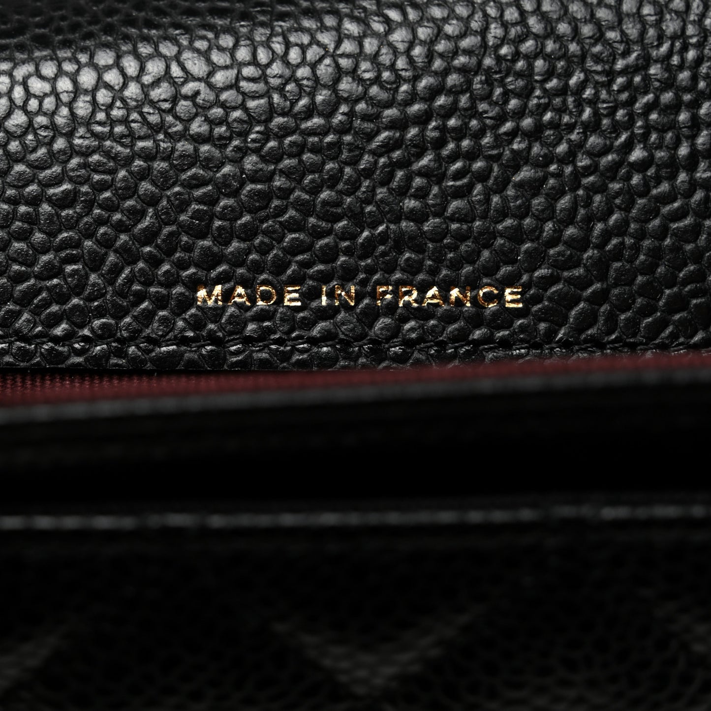 Caviar Quilted Flap Card Holder Wallet Black