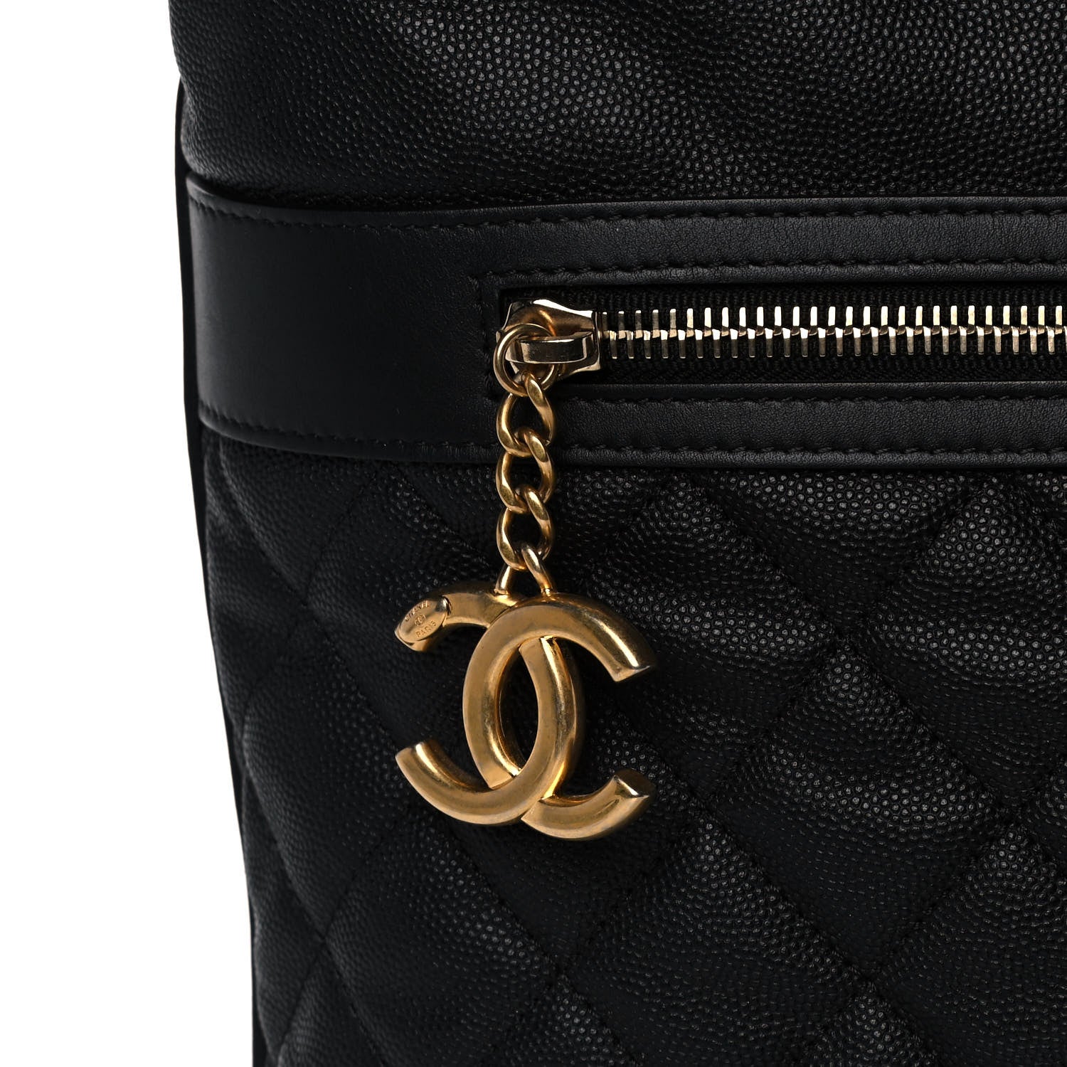 Chanel Caviar Lambskin Quilted Casual Style Hobo Black 7 of 10