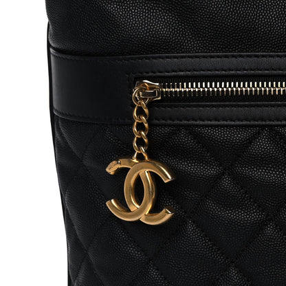 Chanel Caviar Lambskin Quilted Casual Style Hobo Black 7 of 10