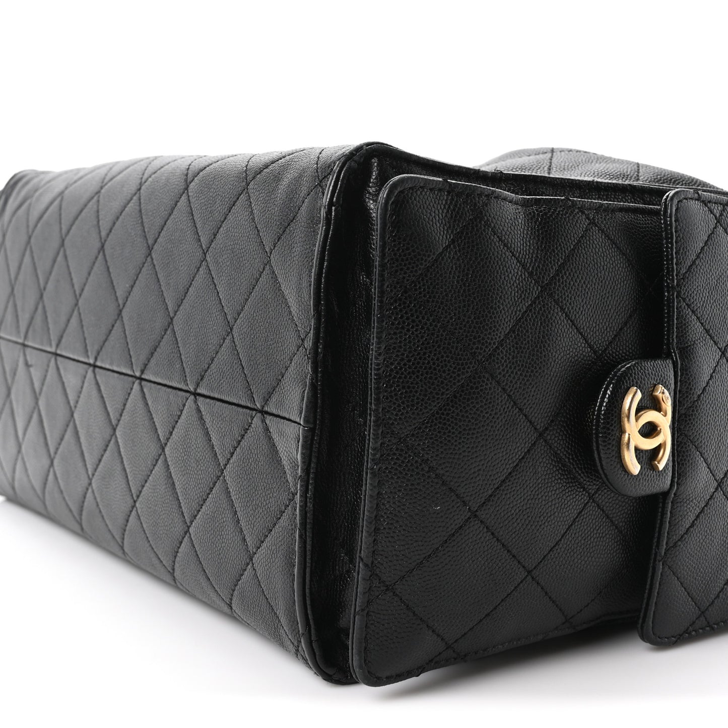 Caviar Quilted Medium Chanel 25 Handbag Black