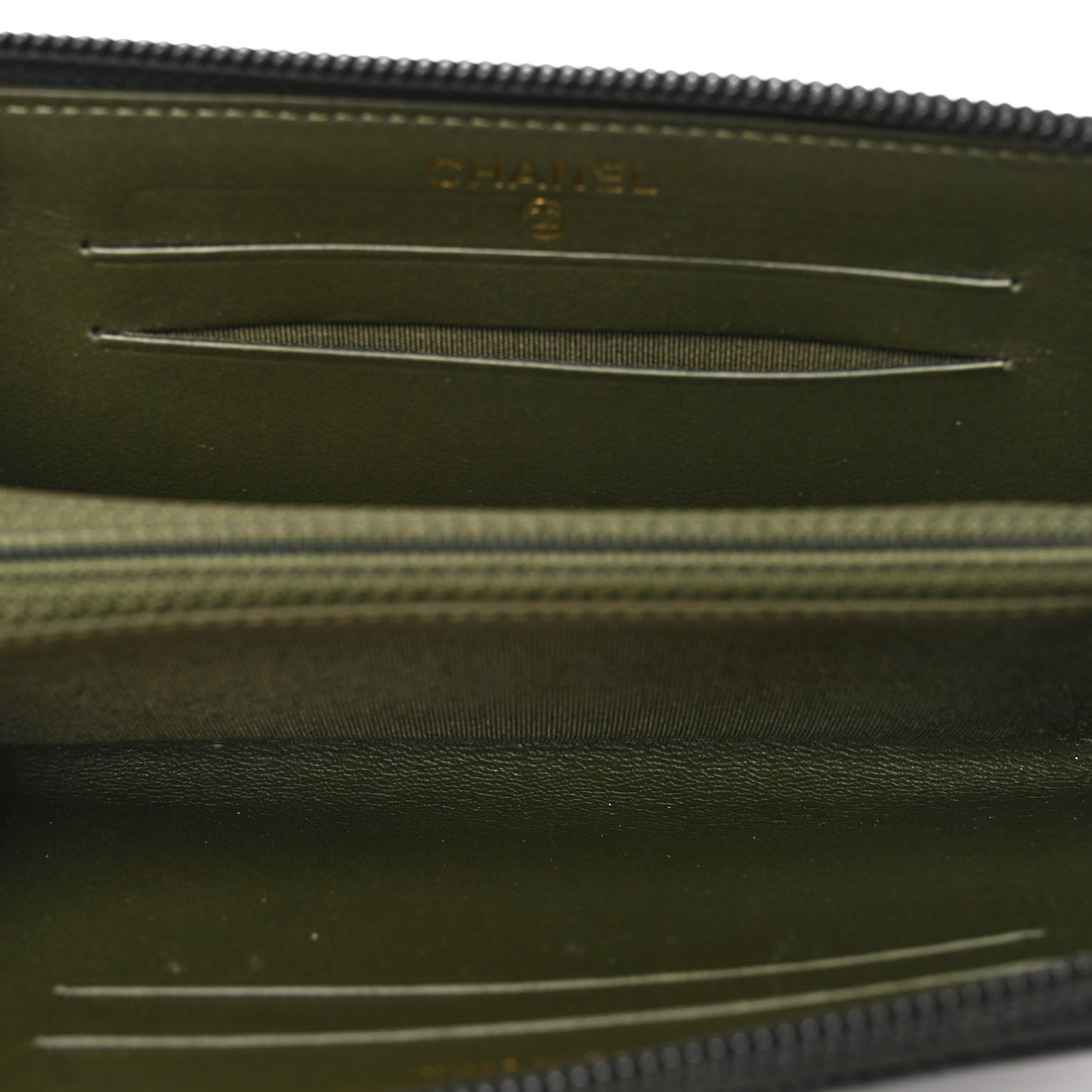 Caviar Quilted Small Boy Zip Around Wallet Black
