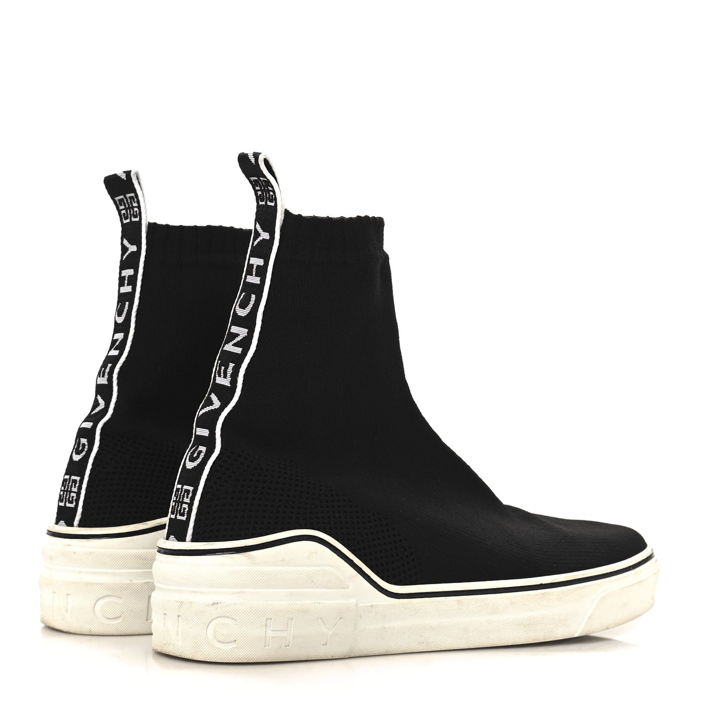 Technical Canvas Knit Mens George V Sock Sneakers 40 Black