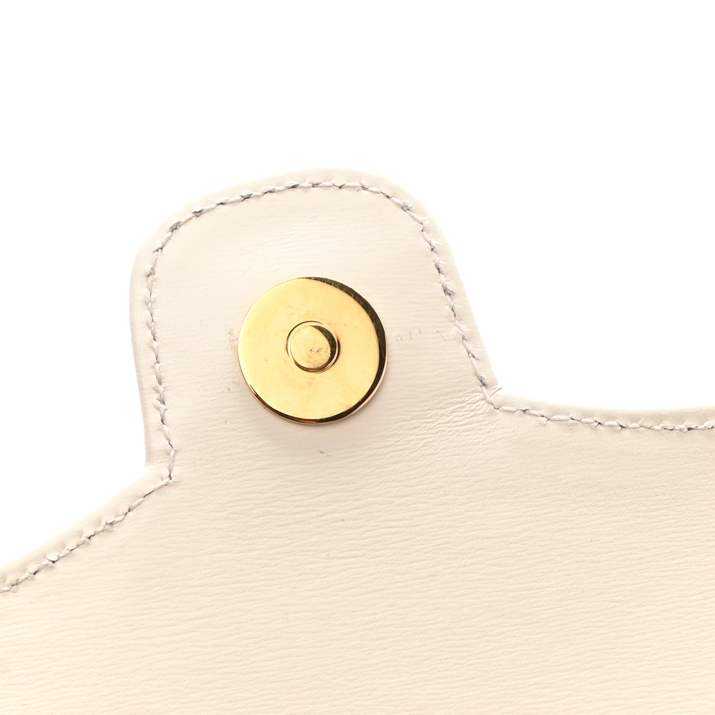 Calfskin Small Arli Flap Shoulder Bag Mystic White