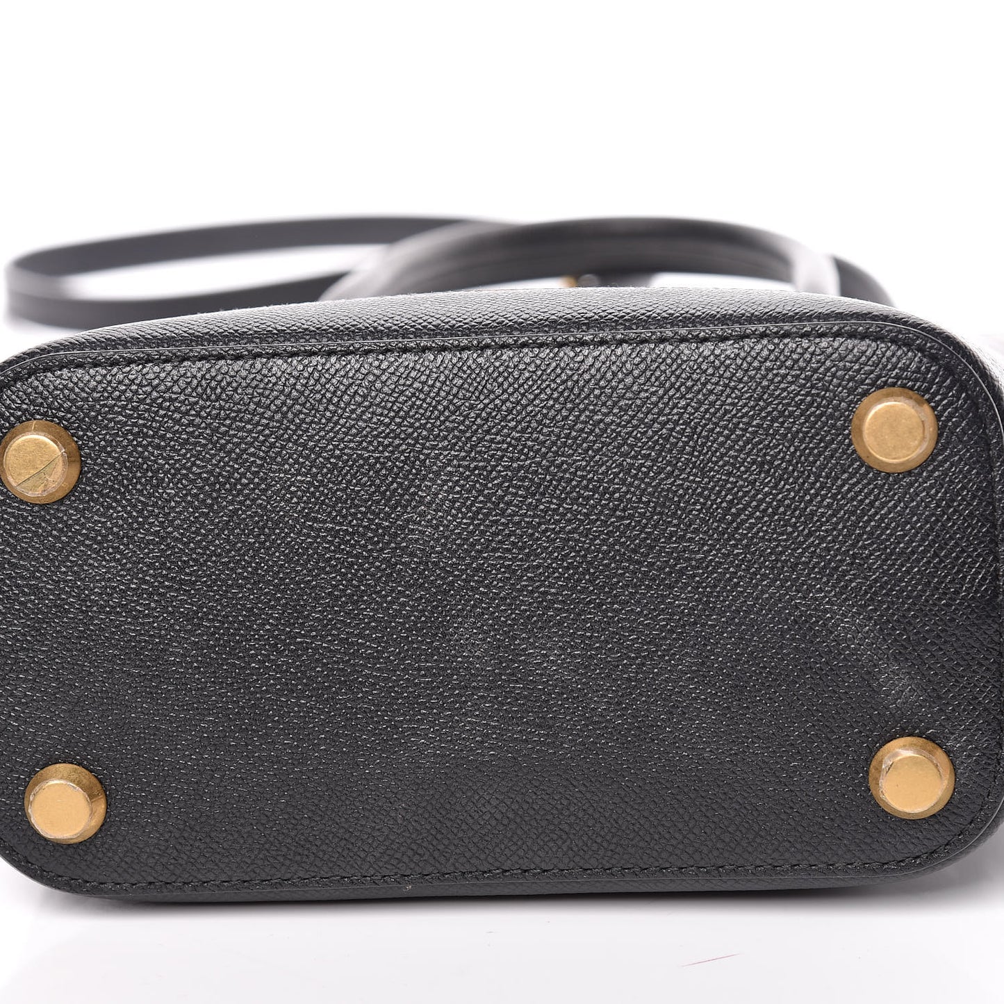 Grained Calfskin Ville Aj Tote XXS Black