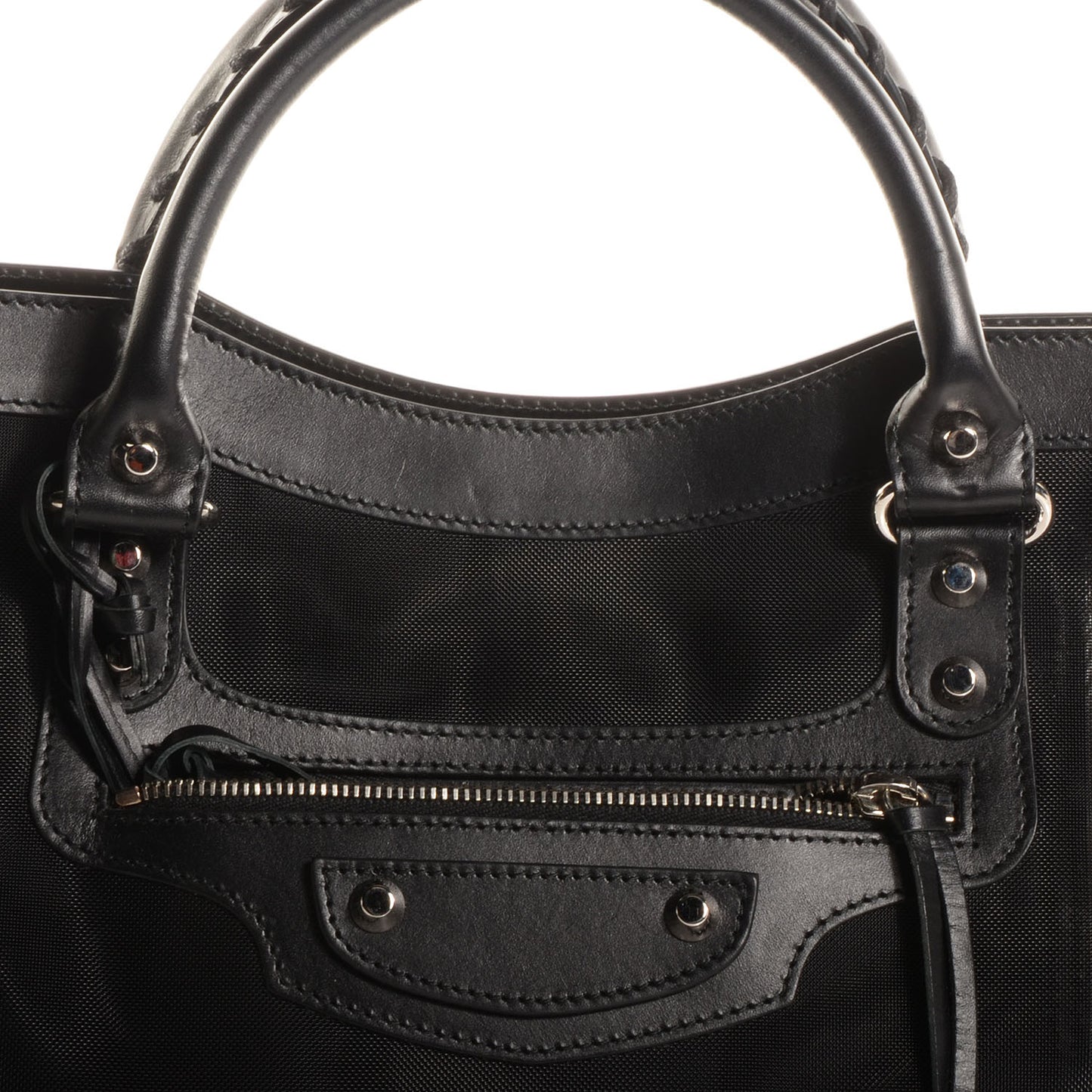 Calfskin Mesh City Black