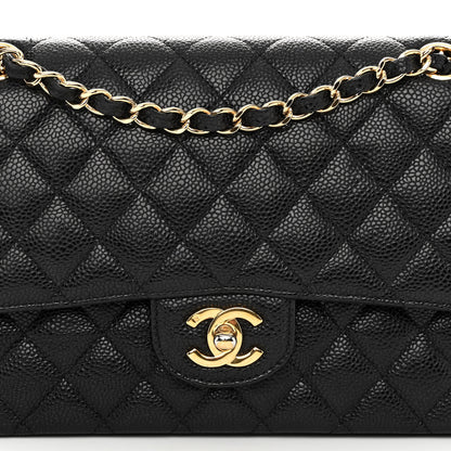 Chanel Caviar Quilted Medium Double Flap Black 8 of 12