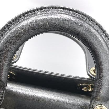 Christian Dior Metallic Calfskin Cannage My ABCDior Lady Dior Steel Grey 14 of 16