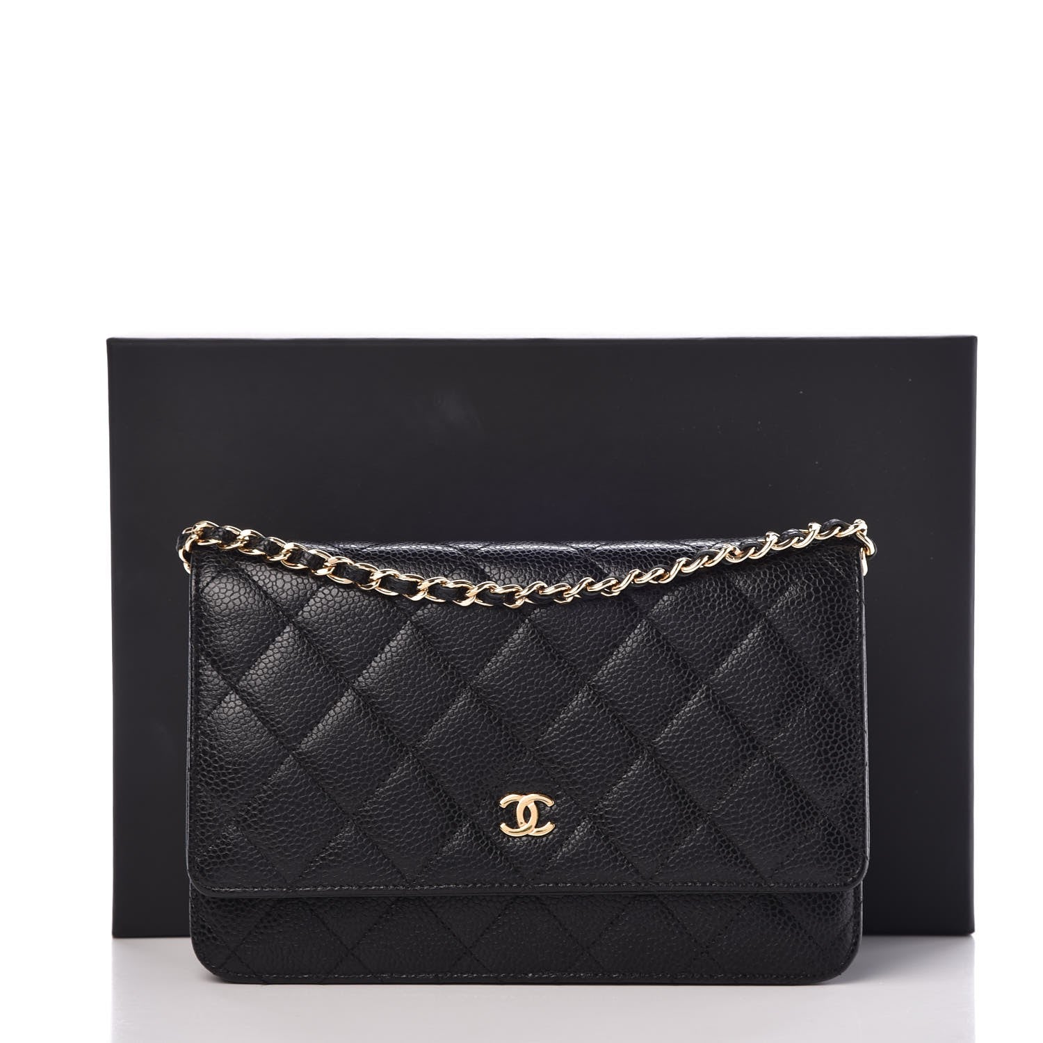 Chanel Caviar Quilted Wallet On Chain WOC Black 9 of 9