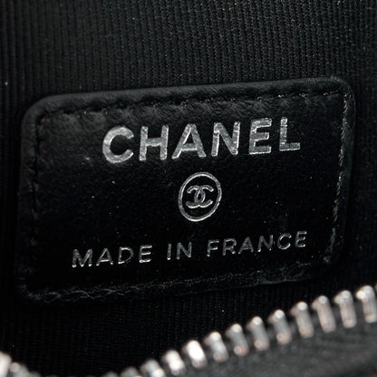 Chanel Tweed Pearl Lambskin Quilted Arm Coin Purse Black 6 of 11