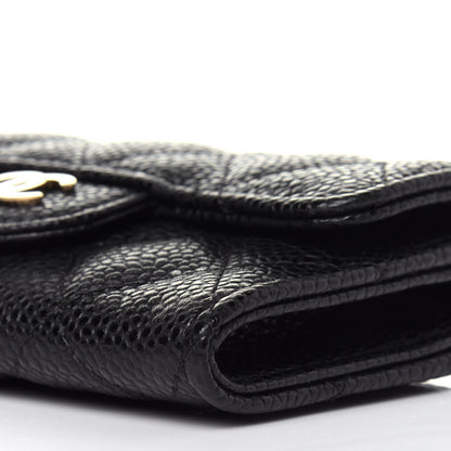 Chanel Caviar Quilted Flap Card Holder Wallet Black 10 of 11