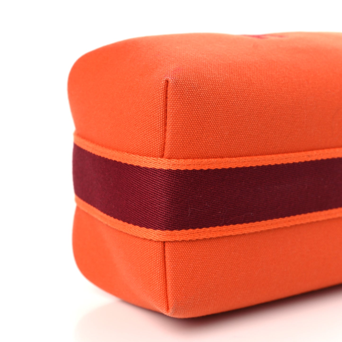 Canvas Small Bride-A-Brac Pouch Orange Burgundy