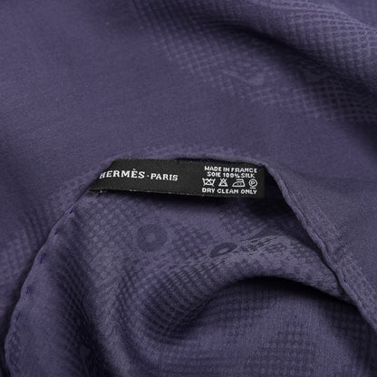 Hermes Silk Hologramme Stole Violet 2 of 2