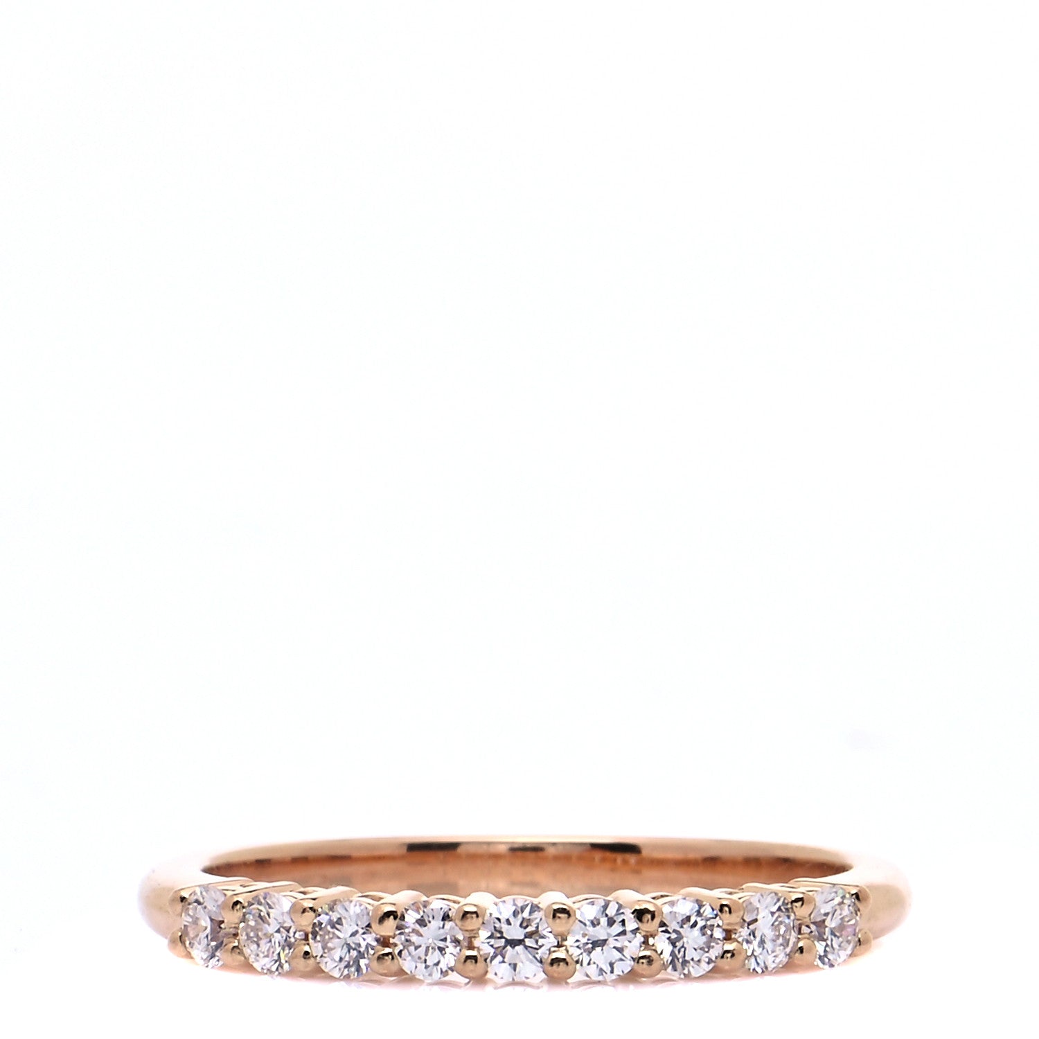 Tiffany 18K Rose Gold Diamond 2.2mm Half Circle Embrace Band Ring 52 6 1 of 7