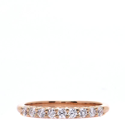 Tiffany 18K Rose Gold Diamond 2.2mm Half Circle Embrace Band Ring 52 6 1 of 7